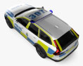 Volvo V90 Polizia svedese con interni 2024 Modello 3D vista dall'alto