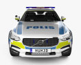 Volvo V90 Police suédoise avec Intérieur 2024 Modèle 3d vue frontale