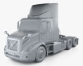 Volvo VNR Electric Tractor Truck 3-axle 2024 3d model clay render
