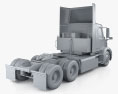 Volvo VNR Electric 트랙터 트럭 3축 2024 3D 모델 