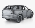 Volvo XC90 T6 R-Design with HQ interior and engine 2016 3d model