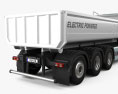 Volvo FMX Electric Tipper Truck with HQ interior 2023 3d model