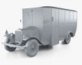 Volvo LV4 bus 1931 3d model clay render