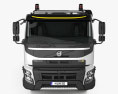 Volvo FMX Chassis Truck 4-axle with HQ interior 2013 3d model front view
