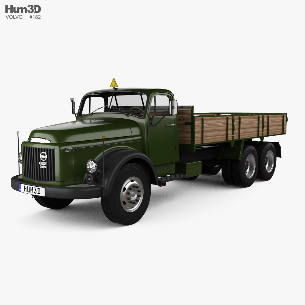 Volvo L395 Titan Flatbed Truck 1957 3D model