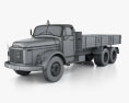 Volvo L395 Titan Flatbed Truck 1957 Modello 3D wire render