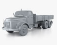 Volvo L395 Titan Flatbed Truck 1957 Modello 3D clay render