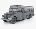 Volvo LV224 Bus 1956 3d model wire render