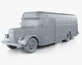 Volvo LV224 Bus 1956 3d model clay render