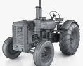 Volvo T43 Tractor 1949 3D-Modell wire render