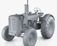 Volvo T43 Tractor 1949 3D 모델  clay render