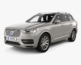 Volvo XC90 T5 with HQ interior and engine 2015 3D model