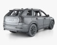 Volvo XC90 T5 인테리어 가 있는 와 엔진이 2018 3D 모델 