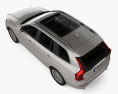 Volvo XC90 T5 带内饰 和发动机 2018 3D模型 顶视图