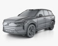 Volvo EX90 2024 3D模型 wire render