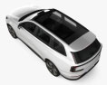 Volvo EX90 2024 3D模型 顶视图
