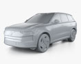 Volvo EX90 2024 3d model clay render