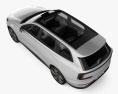 Volvo EX90 带内饰 2024 3D模型 顶视图