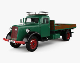 Volvo LV81 Camión de Plataforma 1937 Modelo 3D