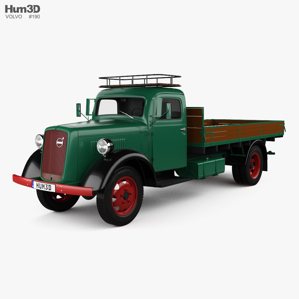 Volvo LV81 플랫 베드 트럭 1934 3D 모델 
