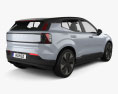 Volvo EX30 2024 3D-Modell Rückansicht