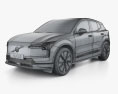 Volvo EX30 2024 3D-Modell wire render