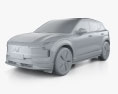 Volvo EX30 2024 3d model clay render