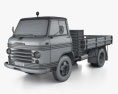 Volvo L430 Trygge Flatbed Truck 1965 3d model wire render