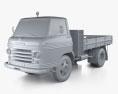 Volvo L430 Trygge Flatbed Truck 1965 3d model clay render