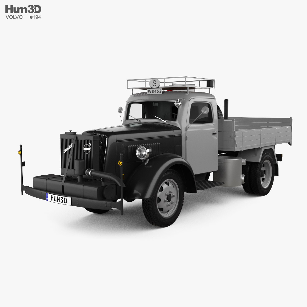 Volvo LV93 DT Flated Truck 1939 3D 모델 