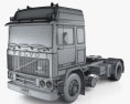 Volvo F10 Sattelzugmaschine 1986 3D-Modell wire render