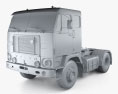 Volvo F88 Sattelzugmaschine 1968 3D-Modell clay render