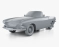 Volvo 1800 S Cabriolet 1969 3D-Modell clay render