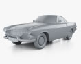 Volvo P1800 купе 1964 3D модель clay render