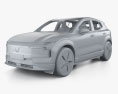 Volvo EX30 with HQ interior 2023 3d model clay render