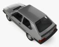 Volvo 360 3门 GLT 1985 3D模型 顶视图