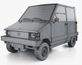 Volvo Electric プロトタイプの 1976 3Dモデル wire render