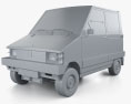 Volvo Electric 프로토타입 1976 3D 모델  clay render