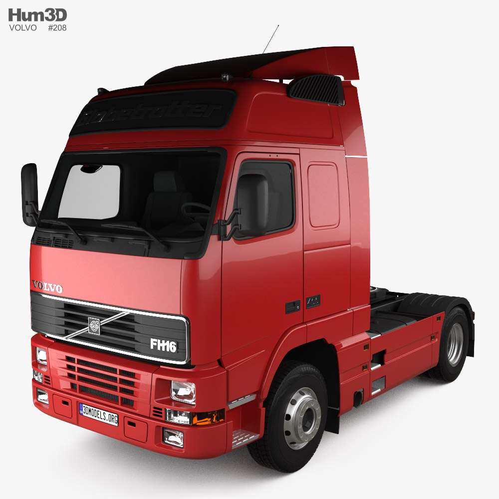 Volvo FH 16 Globetrotter Cab Tractor Truck 1993 3D model