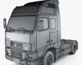 Volvo FH 16 Globetrotter Cab Tractor Truck 1993 3d model wire render