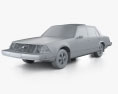 Volvo VESC 1972 3D-Modell clay render