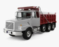 Volvo WG Dump Truck 4-axle with HQ interior 2007 3D-Modell