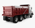 Volvo WG Dump Truck 4-axle with HQ interior 2007 3D 모델  back view