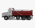 Volvo WG Dump Truck 4-axle with HQ interior 2007 3D 모델  side view