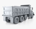 Volvo WG Dump Truck 4-axle with HQ interior 2007 3D-Modell