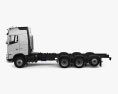Volvo FH Globetrotter Cab 섀시 트럭 4축 2024 3D 모델  side view
