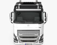 Volvo FH Globetrotter Cab Fahrgestell LKW 4-Achser 2024 3D-Modell Vorderansicht