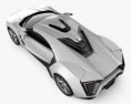 W Motors Lykan HyperSport 2014 3D模型 顶视图