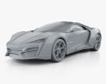W Motors Lykan HyperSport 2014 3Dモデル clay render