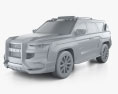 W Motors Ghiath Dubai Police 2021 3d model clay render
